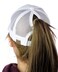 C.C CC Ponycap Messy High Bun Ponytail Adjustable Mesh Trucker Baseball Cap Hat White
