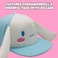 Concept One Cinnamoroll Baseball Cap Adult Snapback Hat with Flat Brim and 3D Ears Blue One Size