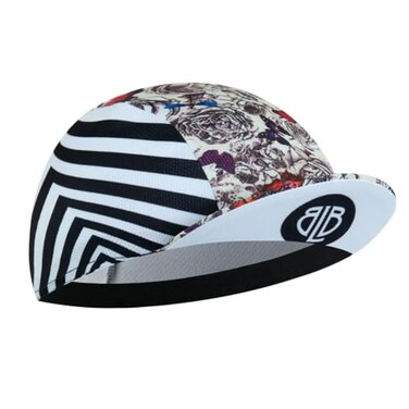 Corsehild White and Black Cycling Cap for Man and Woman Cycling Hat Under HelmetPolyester Breathable Sweat Absorbent