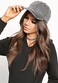 Eohak Ponytail Baseball Hat Distressed Retro Washed Womens Twill Grey