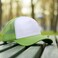 Falari 5Panel Mesh Baseball Cap Trucker Hat Structured Plain Design Cotton Adjustable Size Light Green