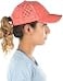 Funky Junque Criss Cross Hat Womens Baseball Cap Distressed Ponytail Messy Bun Trucker Ponycap Basketweave Coral
