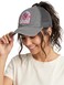 Funky Junque Ponytail Hats for Women Funny Baseball Cap with Sayings Criss Cross Back High Pony Adjustable Hat Beach Please Grey