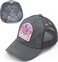 Funky Junque Ponytail Hats for Women Funny Baseball Cap with Sayings Criss Cross Back High Pony Adjustable Hat Beach Please Grey