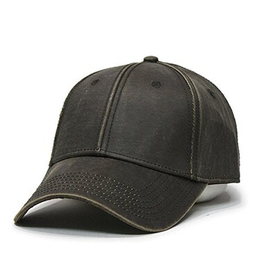 The Vintage Heavy Washed Coated Canvas WaxLook Adjustable Low Profile Men Women Baseball Cap Coated Dark Brown