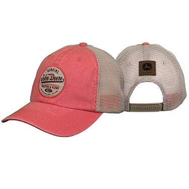 John Deere Womens Logo Circle Patch Baseball Cap J27E02WTJDRCHF One Size Pink