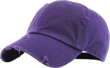 KBETHOS KBEVINTAGE PUR Vintage Washed Cotton Baseball Cap Purple