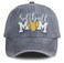 MANMESH HATT Softball Mom Baseball Cap for Women Adjustable Distressed Washed Hat Funny Softball Mom Gifts Grey One Size
