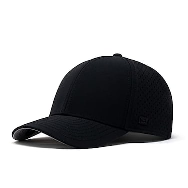 melin AGame Hydro Black Mens Performance Snapback Hats WaterResistant Fitted Baseball Caps for Men Women Golf Running or Workout Hat Small
