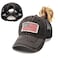 ProMindFun Womens Ponytail High Messy Bun Hats Distressed Baseball Caps Unconstructed Washed Dad Hat Girls Trucker Ponycaps