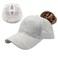 ProMindFun Womens Ponytail High Messy Bun Hats Distressed Baseball Caps Unconstructed Washed Dad Hat Girls Trucker Ponycaps