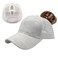 ProMindFun Womens Ponytail High Messy Bun Hats Distressed Baseball Caps Unconstructed Washed Dad Hat Girls Trucker Ponycaps