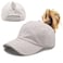 ProMindFun Womens Ponytail High Messy Bun Hats Distressed Baseball Caps Unconstructed Washed Dad Hat Girls Trucker Ponycaps 06White
