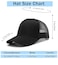 Qoyupuza 2Pack Breathable Mesh Snapback Trucker Hats Adjustable Baseball Caps for Men Women Black Black
