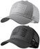 spxkd American Flag Trucker HatUSA Hat for Men Women Snapback Baseball Cap Adjustable Breathable Mesh Side Durable Hats Outdoor US Alpha Small 2 Pcs Light Grey and Dark Grey