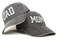Trendy Apparel Shop Capital Mom and Dad Pigment Dyed Couple 2 Pc Cap Set Black Black