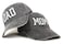 Trendy Apparel Shop Capital Mom and Dad Pigment Dyed Couple 2 Pc Cap Set Black Black