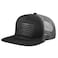 UALON Baseball Cap Snapback Trucker Hat for Men Women with American Flag and Adjustable Breathable Mesh Flat Bill Hats BlackDark Gray