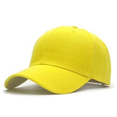Utmost Structured Baseball Cap with Adjustable Closure Performance Hat for Outdoor Activities 1pc Yellow