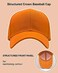 Utmost Structured Baseball Cap with Adjustable Closure Performance Hat for Outdoor Activities and Custom Embroidery 1pc Orange