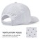 UVSAI UPF 50 Performance Water Resistant Baseball Cap Lightweight Breathable Hat Golf Running Boat Hiking for Men Women White