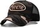 Von Dutch Monogram Trucker Cap Retro Snapback Cap for Men and Women Adjustable Snap Fit Panel Mesh Rear Curved Bill Size One Size Brown Edge Camo