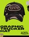 Von Dutch Monogram Trucker Cap Retro Snapback Cap for Men and Women Adjustable Snap Fit Panel Mesh Rear Curved Bill Size One Size Brown Edge Camo