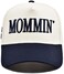 KIDHABE Womens Mommin Trucker Hat for Mom Mom Baseball Cap Embroidered Adjustable Hat Vintage TwoTone Ponytail Baseball Hat CyanBlue