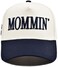 KIDHABE Womens Mommin Trucker Hat for Mom Mom Baseball Cap Embroidered Adjustable Hat Vintage TwoTone Ponytail Baseball Hat CyanBlue