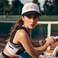 KIDHABE Womens Mommin Trucker Hat for Mom Mom Baseball Cap Embroidered Adjustable Hat Vintage TwoTone Ponytail Baseball Hat White