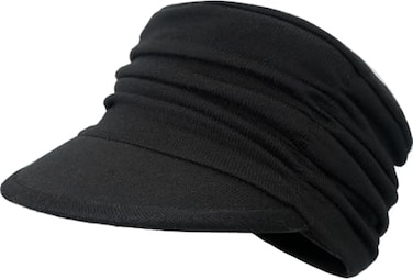 XYIYI Black Women Cancer Headwear Soft Chemo Beanie Baseball Cap
