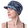 XYIYI Ethnic Blue Women Cancer Headwear Soft Chemo Beanie Baseball Cap