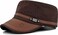 YeeHeen Cadet Army Cap for Men Women Twill Military Corps Hat Flat Top Cap Brown