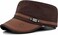 YeeHeen Cadet Army Cap for Men Women Twill Military Corps Hat Flat Top Cap Brown