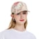 ZLYC Women Fashion Floral Print Baseball Cap Hawaiian Adjustable Snapback Dad Hat Beige