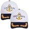 ZUYYON 2 Pcs Captain Hat and First Mate Hat Set Matching Skipper Boating Baseball Caps Nautical Marine Sailor Embroidered CapWhite