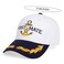 ZUYYON 2 Pcs Captain Hat and First Mate Hat Set Matching Skipper Boating Baseball Caps Nautical Marine Sailor Embroidered CapWhite