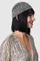 BABEYOND 1920s Beaded Cap Headpiece Belly Dance Cap Exotic Cleopatra Headpiece for Gatsby Themed Party Silver