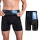 Akkad Kuti Mens Sauna Sweat Shorts Workout Compression Shorts Tummy Control Shapewear High Waist Blue XL