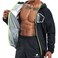 HOTSUIT Sauna Suit Workout Jacket Men Boxing Anti Rip Sweat Suits Tops Blue L