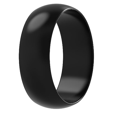 ThunderFit Silicone Wedding Ring for Men Rubber Engagement Band Width 80mm Thickness 20mm Black 14145 2350mm