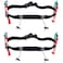 HiVisible Triathlon Race Belt Triathlon Race Bib Belt for Runners Number Holder 2 Pieces Black