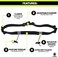 HiVisible Triathlon Race Belt Triathlon Race Bib Belt for Runners Number Holder 2 Pieces Black