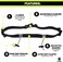 HiVisible Triathlon Race Belt Triathlon Race Bib Belt for Runners Number Holder 2 Pieces Black