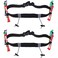 HiVisible Triathlon Race Belt Triathlon Race Bib Belt for Runners Number Holder 2 Pieces Black