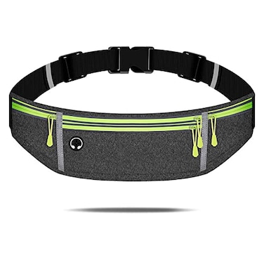 HOTEMIA Waist pack sport running Belt Pack with adjustable Strap for running hiking travel outdoors sport Grey 4 Pockets