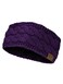 C.C CC Soft Stretch Winter Warm Cable Knit Fuzzy Lined Ear Warmer Headband Dark Purple