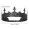 XEUZK King Crown for Men Crowns Tiara for Birthday Party Costume Black Kings Crown