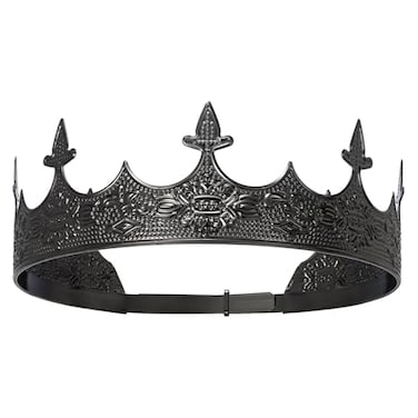 XEUZK King Crown for Men Crowns Tiara for Birthday Party Costume Black Kings Crown