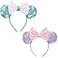 DRESHOW Mouse Ears Bow Headbands Glitter Party Decoration Cosplay Costume for Women